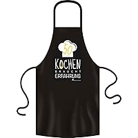 BBQ Solutions 50 Jahre, Kochen braucht Erfahrung Grillschürze | Kochschürze mit lustigem Spruch, 28 x 22 x 2 cm