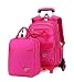 Produktbild Mädchen Schüler Polyester Oxford Tuch Trolley Tasche Doppelter Schulter Rucksack Handzug Box , Rose
