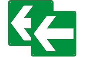 ANDCHI 2pz freccia segni segnali direzionali segni di alluminio(Verde - Freccia, 20 * 20cm)