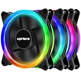 upHere 120mm Dynamique Couleur LED Ventilateur pour Boîtier D'Ordinateur Silencieux Pack Triple (F03CF)
