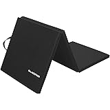 BalanceFrom trefaldig hopfällbar träningsmatta med bärhandtag för MMA, gymnastik och hemmagym, skyddande golv, 3,5 cm tjock, 