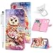 Produktbild idlehour Handyhülle Flip Case für Samsung Galaxy A40, PU Leder Case Cover Magnet Schutzhülle Tasche Schutz Cover Flipcase Etui Brieftasche Flipcover mit Ständer und Magnetverschluss,Eule