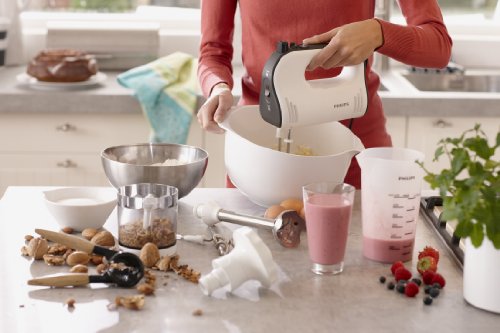 Philips HR1578/00 Handmixer (750 Watt, FlexiMix Funktion, Turbo) weiß - 9