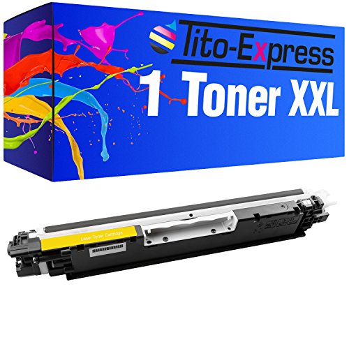 Tito-Express PlatinumSerie Cartouche de toner XXL compatible avec HP CE310A 126A Color LaserJet Pro CP 1022 CP 1023 CP 1025 NW CP 1025 Noir (4) 1x Toner Yellow