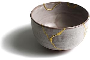 MATCHA MOMENTS Originale ciotola Kintsugi 24k – realizzata a mano a Shigaraki, Giappone, vero oro 24k – perfetta per il tè tradizionale Matcha – One of a Kind Piece of Art