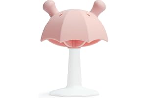 Mordedor Bebe 3-6 Meses, 6-12 Meses, Seposeve Silicona Juguetes Bebes 0-3 meses con Base de Succión, Mordedor Bebe Refrigerante 0-3 Meses, Blandito y de Fácil Agarre, SIN BPA, Rosa