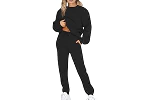 TYHONEYS Women Tracksuits Casual 2 Piece Sportwear Outfits Long Sleeve Loose Tops Skinny Round Neck Long Pants Sets Sweatshirts Suits Plus Size