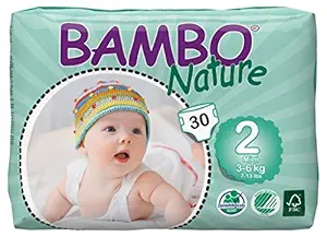 Bambo Nature Premium Baby Diapers - Small Size, 30 Count, for Infant (1-3 Months) - Super Absorbent and Eco-Friendly