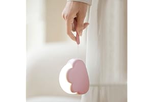 Annmore ABS Veilleuse Enfant Rechargeable Lampe de Nuit Nuage Nomade pour Allaitement Lampe Chevet Chambre Bébé Cadeau Naissance Fille, Rose
