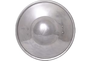 ‎ULFBERTH Ulfberth - Einfacher Buckler, mit ca. 23 cm, ca. 30 oder ca. 38 cm Durchmesser, 2 mm starker Stahl schaukampftauglicher Schild