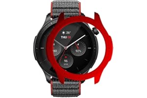 Feysentoe Hüllen Kompatibel mit Amazfit Amazfit GTR 4 Schutzhülle Protector Cover Bumper Shell.(Rot)