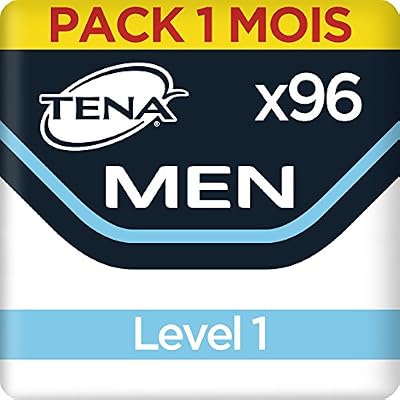 Tena Men Niveau 1 Protections pour Fuites Urinaires / Incontinence (Pack 1 mois de 96 Protections)