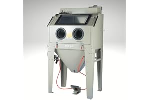 BPAC Cabine de Sablage 350 L Professionnelle avec Dépoussiéreur - Microbilleuse ou Sableuse - Cabine Sablage Pour Atelier - Gants Renforcés Compris - Dimensions 94 x 60 x 60 cm