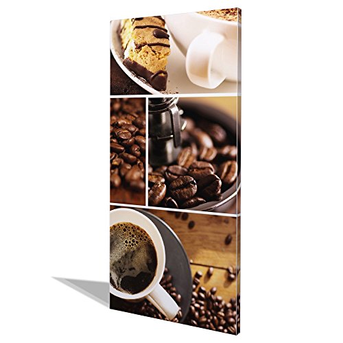 banjado - Design Magnetwand Memoboard 37x78cm Pinnwand Magnettafel mit Motiv Kaffee&Schokolade