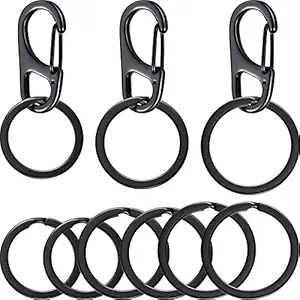 Jovitec 12 Pieces Dog Tag Clips Pet Tag Rings Dog ID Holder for Dogs and Cats, 3 Sizes
