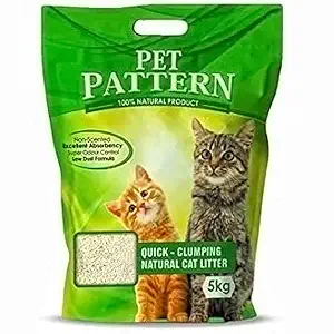 Go Pet Pet Pattern Ball Shaped Super Absorbent and Quick Lumping Natural Cat Litter (5 KG), Pet Litter Tray Refill