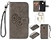 Produktbild für Huawei P10 Lite PU Leder Silikon Schutzhülle Handy case Book Style Portemonnaie Design für Huawei P10 Lite + Schlüsselanhänger ( WAQ (5)