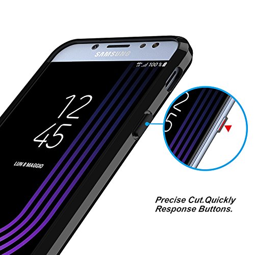 OMOTON Funda Samsung Galaxy J7 2017  TPU Flexible  Sencilla Negro Mate
