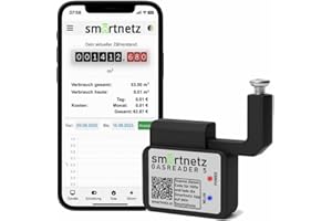 Smartnetz Smart Gas Reader 5 BK4 / BK G4- WiFi mit APP Anbindung & Tasmota INAPP Fernsteuerung | WLAN | MQTT | HOMEASSISTANT | Für alle BK4 Modelle Gaszähler AUSLESEN (Gasreader 5)