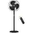 atomberg Stelios Pro 400mm Pedestal Fan for Home | High Speed Stand Fan| LED Display | 6 Speeds | Remote with Oscillation,Timer,Sleep | Induction Motor | 1+1 Year Warranty (Midnight Black)