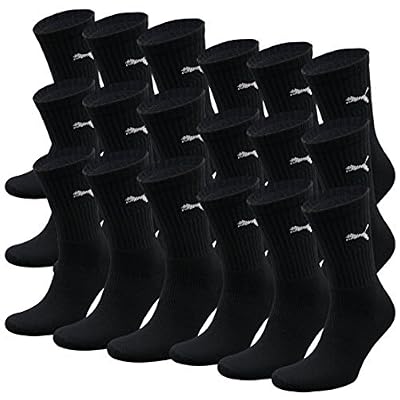 Puma Sport - Chaussettes de Sport - Lot de 3 - À Logo - Homme - Noir - 39-42 EU