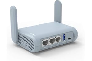 ‎GL.INET GL.iNet GL-MT1300 (Beryl) VPN Wireless Mini Travel Router – Connect to Hotel WiFi & Captive Portal, USB 3.0, 3 Gigabit Ports, Range Extender, Assess Point, Pocket-Sized, MicroSD Slot, Easy to Setup