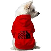 MPZ PETS Cat and Dog Clothing & Dress Red Hoodie The Dog Face L