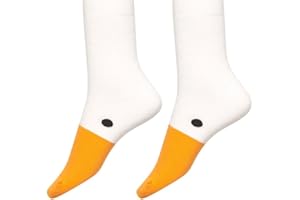 KODAA Womens Socks Funny Goose Game Crew Socks Untitled Animal Novely Puppets Cotton Hosiery