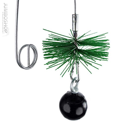 Jumbo-Shop 150mm Kaminbesen Schornsteinbesen KUNSTSTOFF Kehrbesen Schornsteinfeger Besen Kamin reinigen für PLEWA Rohr Edelstahl Keramik Schornstein - 4