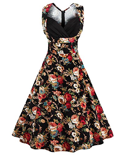 Mujer Vintage Vestido De Fiesta Vestido La Impresión Ocasional Vestid