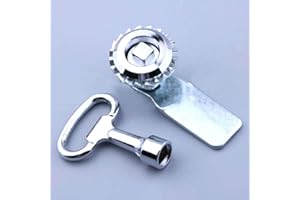 TOOLOFLIFE Serratura a camma per contatore del gas, con chiave a bussola a triangolo/ tipo S/ quadrata in lega di zinco, serratura multifunzione per alloggiamenti elettrici, armadietti