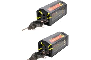 XIAXIA 2024 2X Trampa electrónica de Rata - Cargador USB ratón Trampa ratón eléctrico ratón ratone ratonera estación de Cebo para Ratones Caja Trampa para Garden House