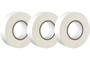 GTSE - Nastro isolante bianco - 19 mm x 20 m - Robusto ed autoadesivo - Per proteggere, unire e riparare cavi - 3 rotoli