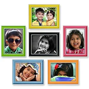 AJANTA ROYAL A-57 Synthetic Wooden Multi Color Photo Frames (6-6x8 Inch, Multi Color)