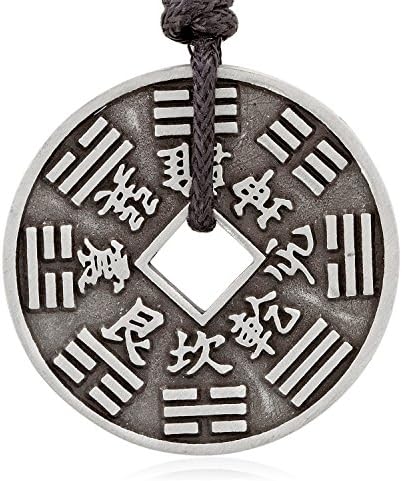 Llords Jewellery Two-Sided Chinese Coin Pendant Necklace, Fine Pewter Jewelry