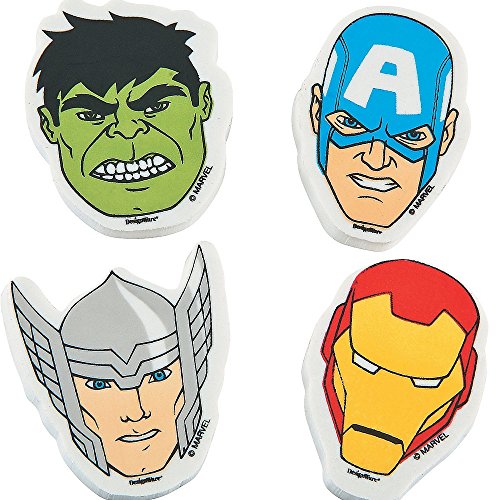 12 x Superhelden Radierer Radiergummis Schule Einschulung Party Mitgebsel Kindergeburtstag Superhero Schultüte