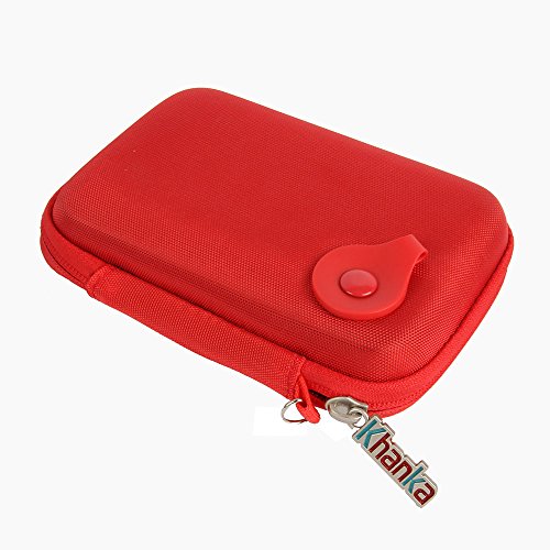 für 2.5 inch WD Western Digital My Passport Ultra 2 TB Externe Festplatte EVA Stoßsichere Schutzhülle Tasche von Khanka -Rot - 7
