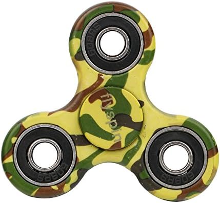 flyspin Upgraded Double Sided Pattern Hand Tri-Spinner Fidget Toy Spins ADHD, Anxiety, Autism, and Boredom Focus Toy Ultra Durable High Speed Last for 2 mins (camouflage green)