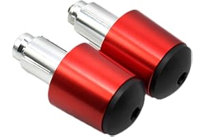 HYEPIVOT Motorcycle Bar End Cap Bars Ends Plug Weights for 14mm and 18mm Handlebar Inner Diameter - Aluminum Alloy Accessories Red