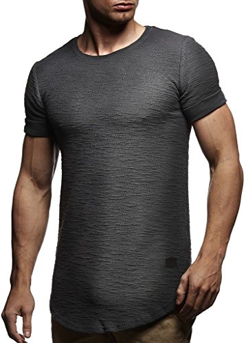 LEIF NELSON Hombres Camiseta de Manga Larga con Capucha suéter suéter con Capucha Redonda LN6324 Cuello; Talla XL, Color