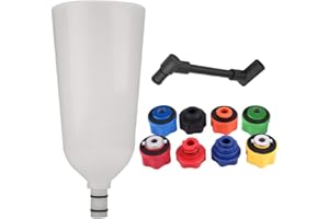 AKOZON Adaptateur de moteur de voiture 10 pièces adaptateur de remplissage d'entonnoir d'huile plus extension de tube pivotant outil de van de voiture