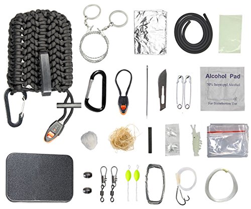 Skaize Outdoor Survival Ausrüstung Kit Überlebensset 23-Teilig