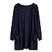 Produktbild SuperSU Frauen Herbst Langarm Tops Bluse lose Lange Strickjacke Mantel Jacke Outwear Long Cardigan Oversize Lang Kimono Cardigan Strickmantel mit Seitenschlitzen Gestrickt Poncho Asymmetrisch Grau