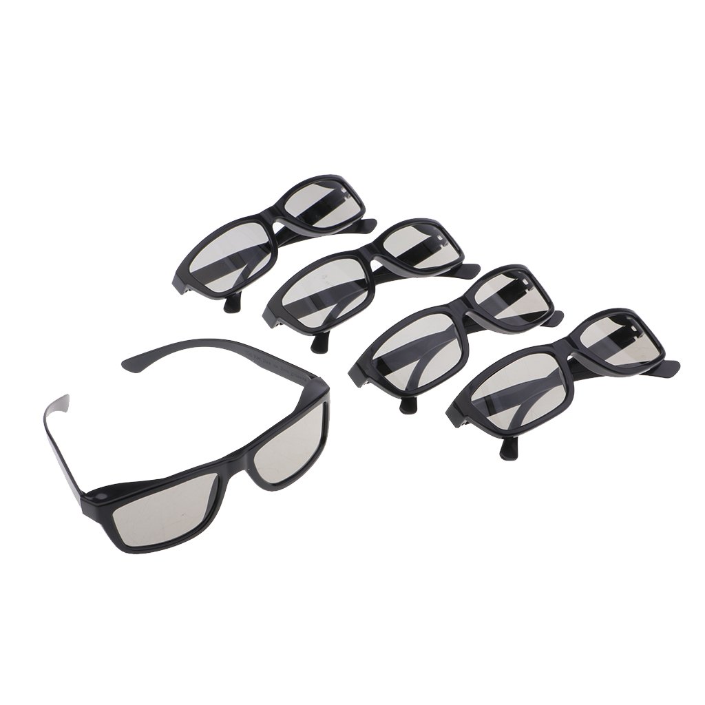 DAONPHARI 5X Passive 3D Glasses, for LG, Vizio and All Passive 3D TVs & RealD 3D Cinema Glasses Black (68003310DP)