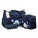 Fafada 4pcs Multifunctional Mummy baby Changing Bag Hospital Nursing Travel Handbag Diaper Set Navy Blue