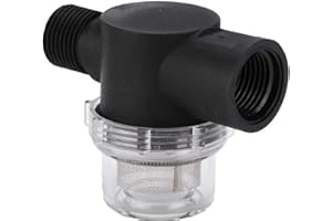 ETOMVOOP Filtro de filtro de bomba de agua de 1,27 cm, filtro de riego de tubería de agua en línea de malla 50 para agua de entrada compatible con bombas WFCO y Shurflo