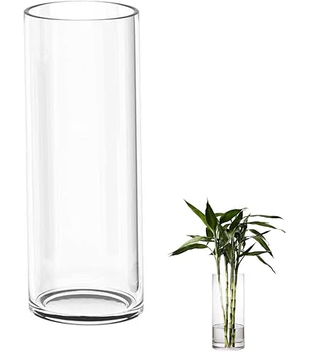 Vaso In Vetro Cilindrico Largo Sandra Rich -, Shop Online Vasi Vetro - Foto 4