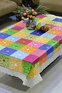 Freely Plastic Center Table Cover for 4 Seaters, 40x60-inch (Multicolour)