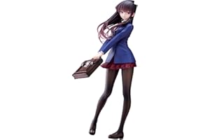 DEXSHUN Komi Can't Communicate Anime Figura, Komi Shoko Figura de acción de pie, modelo de 25 cm, uniforme de manga, estatua de niña, PVC, colección de decoraciones, regalo