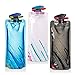 Produktbild LYLXS 650ML Faltbare Wasserflaschen Set von 3 Trinkflasche Flasche Beutel Flexible Zusammenklappbare Flexible Wiederverwendbare Wasserflasche Zum Wandern, Abenteuer, Reisen